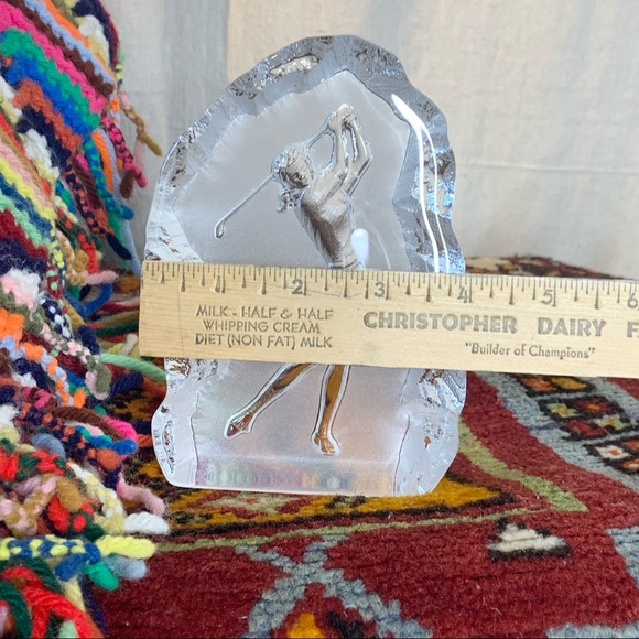 70s Glass Golf Paperweight - Picture 7 of 7